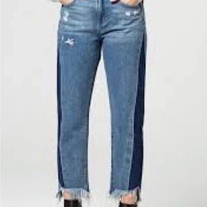 27 waist Hidden Jeans - Tracey High Rise Straight Crop Distressed
